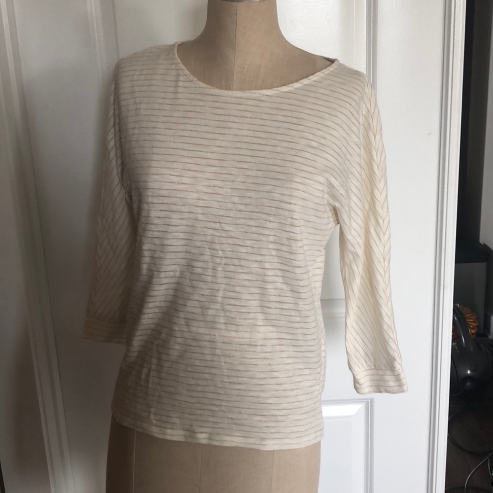 Gold striped top